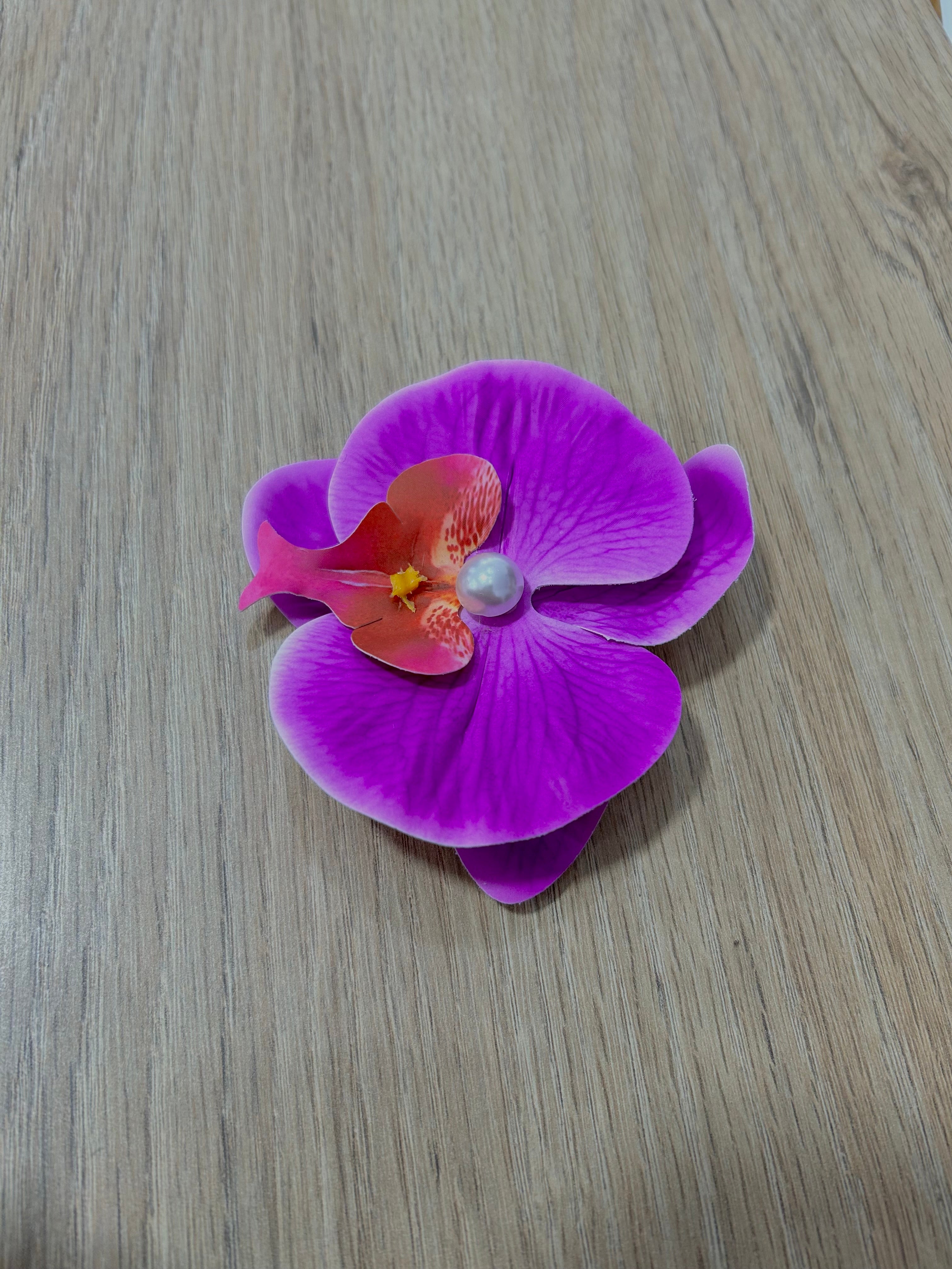 Orquídea hairclip- fucsia