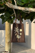 tote bag playero - marrón