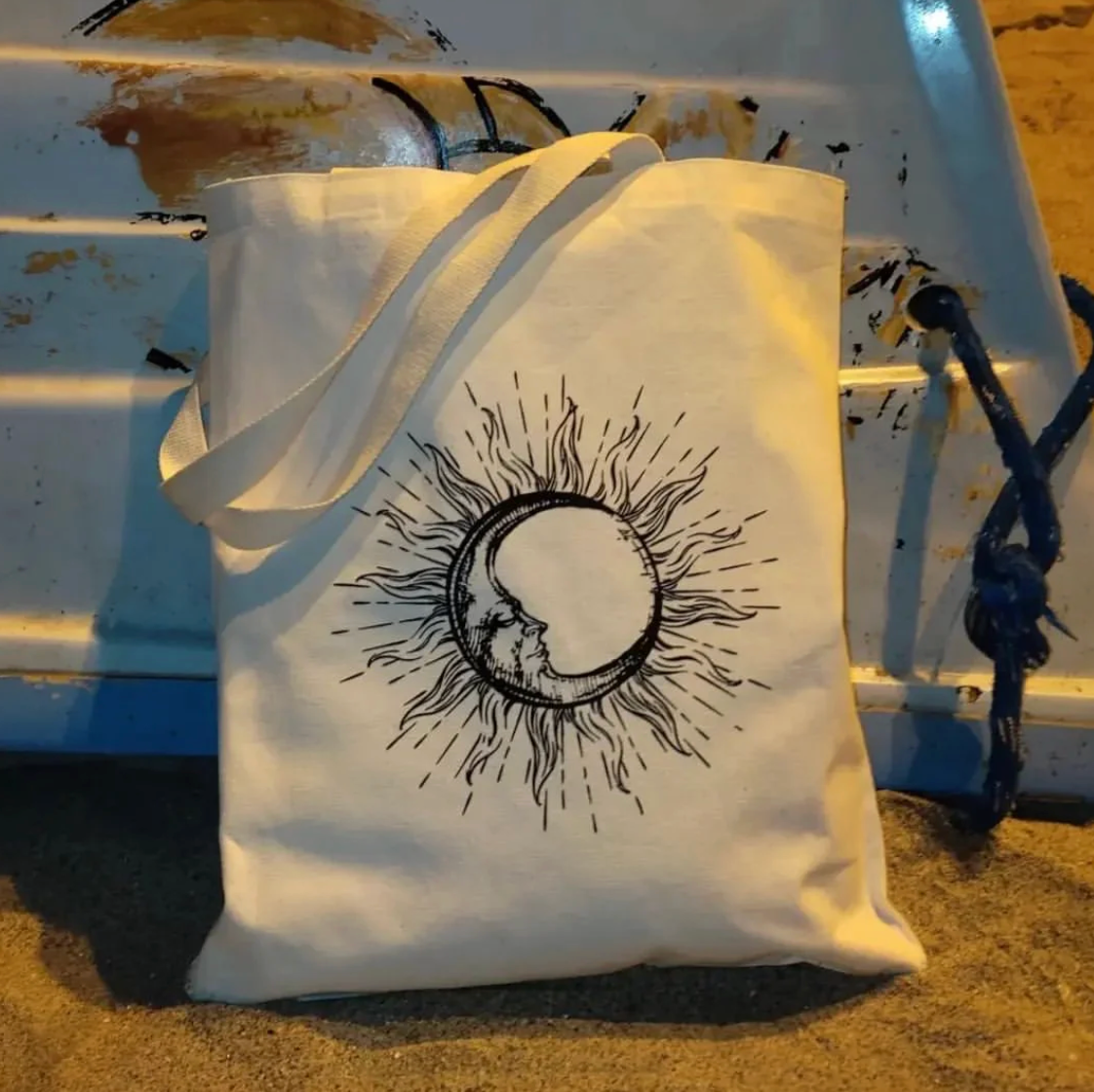 tote bag sol y luna - beige